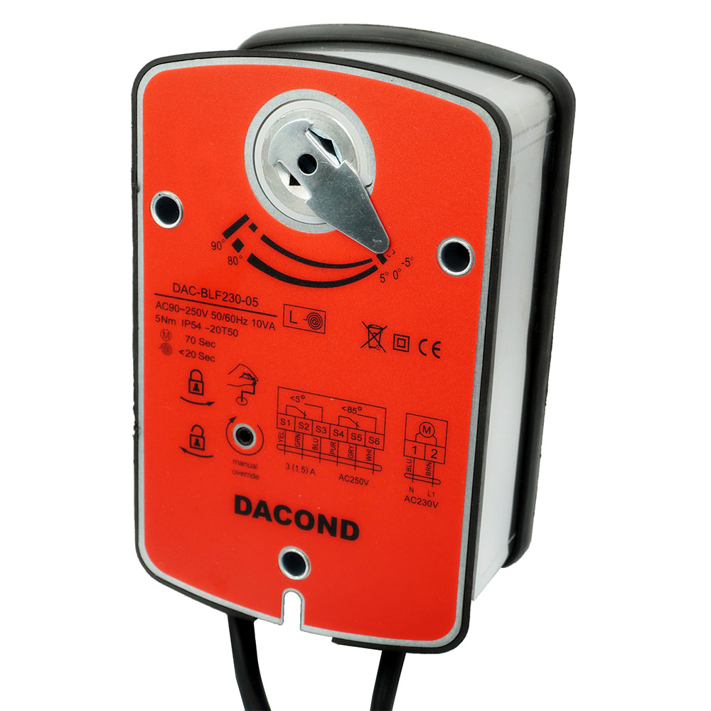 Противопожарный привод воздушной заслонки DAC-BLF230-10