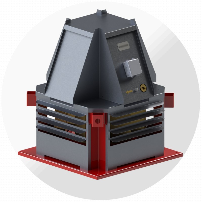 Крышный вентилятор дымоудаления ВКРС-ДУ №4,5, Ø450 мм