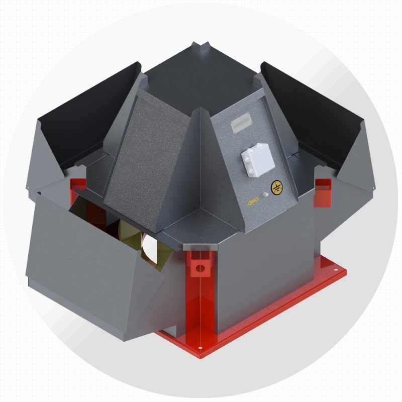 Крышный вентилятор дымоудаления ВКРВ-ДУ №14, Ø1400 мм Крышный вентилятор дымоудаления ВКРВ-ДУ №14, Ø1400 мм