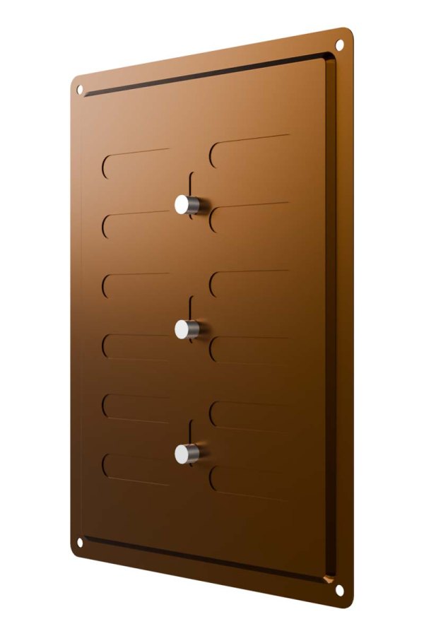 Решетка вентиляционная MER регулируемая 150х200 окрашенная сталь Metallic brown ERA